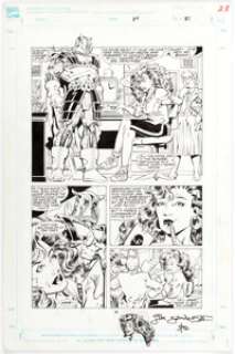 Bryan Hitch and John Beatty The Sensational She-Hulk #24 Story Page 28 Original Art (Marvel Comics, 1991).... | Heritage