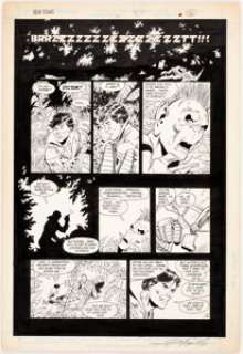 George Peréz and Bob McLeod The New Titans #53 Story Page 9 Original Art (DC, 1989).... | Heritage