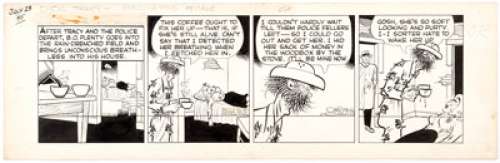 Chester Gould Dick Tracy Daily Comic Strip Original Art dated 7-23-45 (Chicago Tribune, 1945).... | Heritage