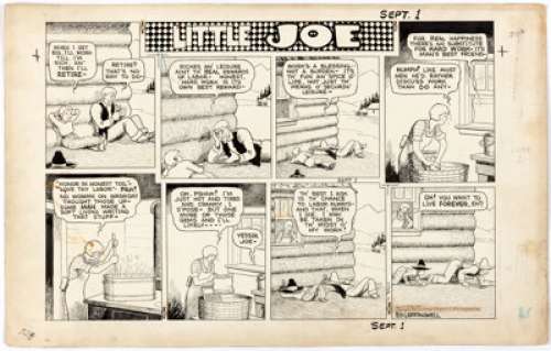 Ed Leffingwell Little Joe Sunday Comic Strip Original Art dated 9-1-35 (Chicago Tribune-NY News Syndicate, 1935).... | Heritage