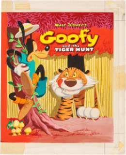 Samuel Armstrong Goofy and the Tiger Hunt Cover Original Art (Whitman, 1954).... | Heritage
