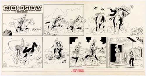Stan Lynde Rick O’Shay Sunday Comic Strip Original Art dated 9-3-67 (Chicago Tribune Syndicate, 1967).... | Heritage