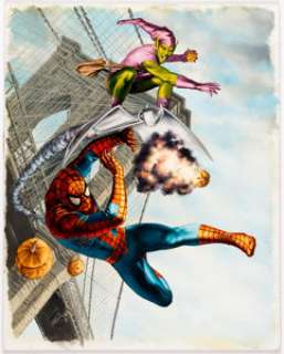 John Watson- Spider-Man vs. Green Goblin Painting and Pencils Original Art Group of 2 (c. 2013).... (Total: 2 Original Art) | Heritage