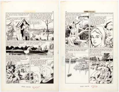Reed Crandall Classics Illustrated #160 "In Freedom’s Cause" Story Pages 35-36 Original Art Group of 2 (Thorpe & P... (Total: 2 Original Art) | Heritage