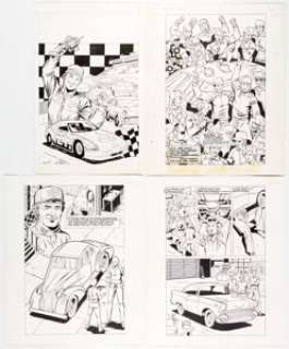  - Paul Abrams and Pete Iro Legends of NASCAR #11 Cover, Complete 24-Page Story, and Pin-up Page Original Art and Com... (Total: 52 Items)
