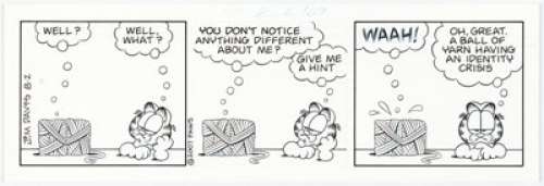 Jim Davis Garfield Daily Comic Strip Original Art dated 8-2-07 (Paws/Universal Press Syndicate, 2007).... | Heritage