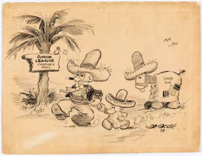 Billy DeBeck Junior League with Barney Google and Bunky Original Specialty Art (1933).... | Heritage