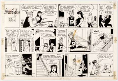 Bob Montana Archie Sunday Comic Strip Original Art dated 3-29-53 (A McClure Newspaper Syndicate, 1953).... | Heritage