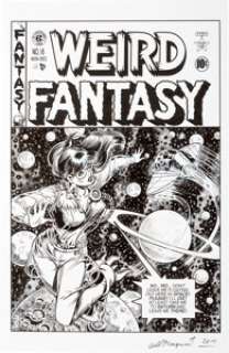 Will Meugniot Weird Fantasy Parody Cover, Cardboard Reward Illustration Original Art and Print Group of 3 (2017)... (Total: 3 Original Art) | Heritage