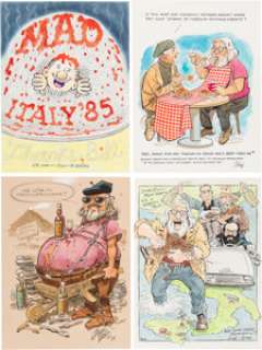 Bill Gaines 1985 MAD Trip Book - Italy - With Art and Letters from the Usual Gang of Idiots Group of 17 Drawings a... (Total: 17 Original Art) | Heritage