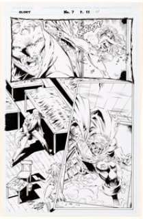 Mike Deodato Jr. and Emir Ribeiro Glory #7 Story Page 11 Original Art (Image, 1995)....