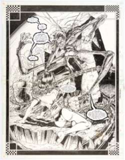 Ethan Van Sciver Cyberfrog vs. Creed #1 Double-Page Splash 20-21 Original Art (Harris Comics, 1997).... | Heritage