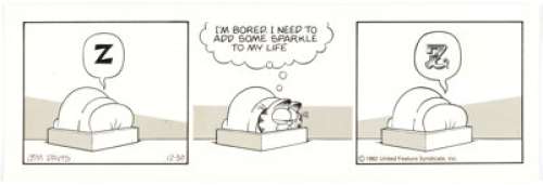 Jim Davis Garfield Daily Comic Strip Original Art dated 12-30-82 (Paws/United Feature Syndicate, 1982).... | Heritage