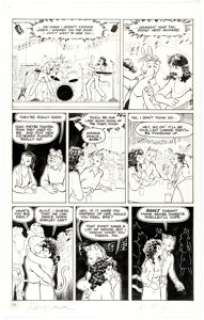 Reed Waller Omaha the Cat Dancer Story Page Original Art (Kitchen Sink Press, c. 1980s). Chuck, Omaha, Shelly, and - | Heritage