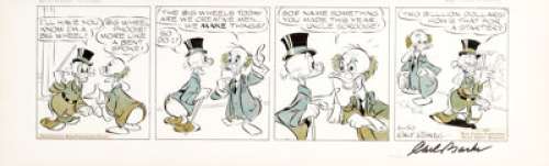 Al Taliaferro Donald Duck Daily Comic Strip Original Art dated 6-30-62 Signed by Carl Barks (King Features - | Heritage