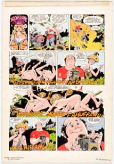 Frank Thorne Playboy | Moonshine McJugs Complete 1-Page Story Original Art (HMH, 1980s). | Heritage