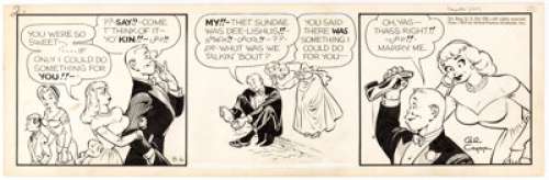 Al Capp and Frank Frazetta Li’l Abner Daily Comic Strip Original Art dated 8-6-57 (United Feature Syndicate, - | Heritage