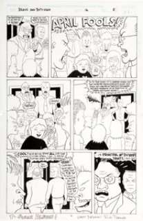 Rick Parker Beavis and Butthead #16 Story Page 5 Original Art (Marvel UK, 1994). April Fools Day works out in -