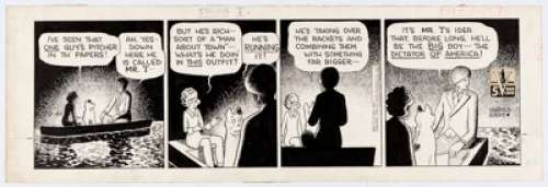 Harold Gray - Little Orphan Annie Daily Comic Strip Original Art dated 7-7-44 (Chicago Tribune Syndicate, 1944).