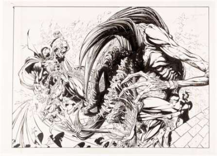 Bart Sears | Wizard Magazine #29 Fold-Out Cover Spawn Original Art (Wizard, 1994). | Heritage