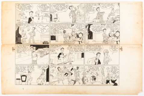 Chic Young | Blondie Sunday Comic Strip Original Art dated 2-21-32 (King Features Syndicate, 1932). | Heritage