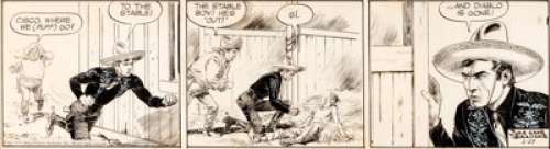 Jose Luis Salinas | Cisco Kid Daily Comic Strip Original Art dated 2-23-52 (King Features Syndicate, 1952). | Heritage