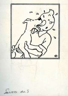 Hergé | Avant projet de l’illustration pour l’emballage du savon palmafina | Kahn et Associés