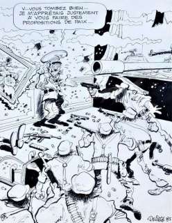 Lot 492 - Dessin original illustrant Hitler fait comme un rat qui ne manque pas d‘humour...Encre...