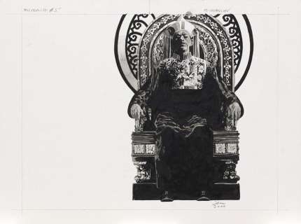 PHILLIPS SEAN Anglais 1965 - Lot 147 - Fu Manchu - Série : INCOGNITO Planche originale des pages 28 et 29 du Comics "Incognito",…