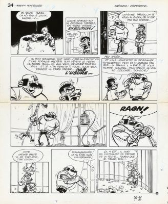 Seron | Lot 136 - Les Petits Hommes, planche n°34 à l’encre de… | AZ auction