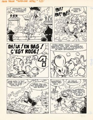 Hachel | Lot 115 - Papa Talon, planche n°11 à l’encre de Chine et… | AZ auction