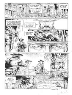 Planche originale 47 de LONESOME Tome 1 la piste du precheur par Yves SWOLFS
