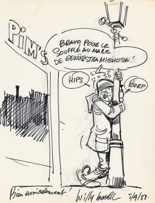 Lambil | Lot 055 - Pauvre Lampil, illustration au feutre… | AZ auction
