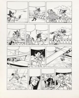 Craenhals | Lot 103 - Les 4As, planche n°29 à l’encre de Chine de… | AZ auction