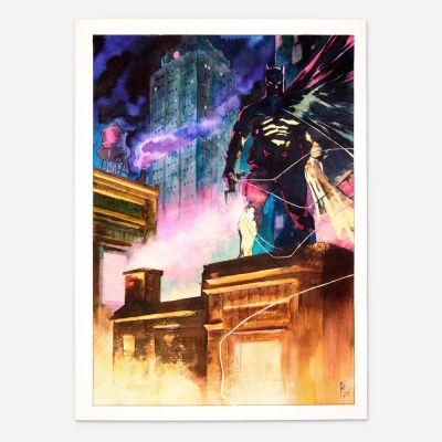 Lot 321 - Federico Mele, Batman Painting Original Art (2023) | Landry Pop Auctions