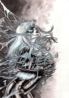 Black Cat Original Art - Leila Leiz | Comix Art Studio