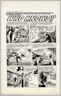 Carl Burgos - Original Art for Alarming Tales #6, Compete 1-page Story, "Who Knows?" (Harvey, 1958). - | Heritage