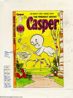Warren Kremer - Original Cover Art for Casper The Friendly Ghost #196 (Harvey, 1977). Casper tees off as only he - | Heritage