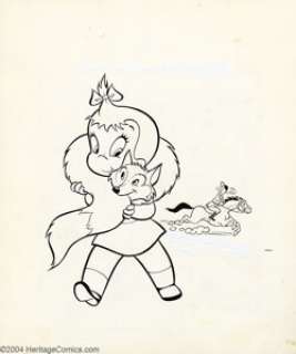 Warren Kremer - Original Cover Art for Little Audrey (Harvey, 1961). Animal lover Little Audrey saves a cute li’l - | Heritage