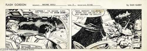 Dan Barry - Flash Gordon Daily Comic Strip Original Art, dated 9-1-62 (King Features Syndicate, 1962). The machine - | Heritage