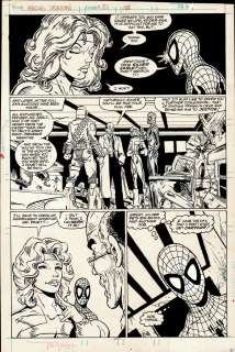 Todd McFarlane - Amazing Spider-Man #301 P 21 (Spiderman Drawn in Every Panel! Silver Sable in 3 of 4 Panels!) 1988