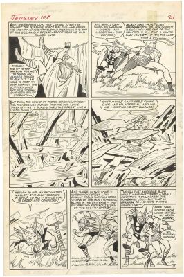 Jack Kirby - Journey Into Mystery #108 p17 (Loki Battle)