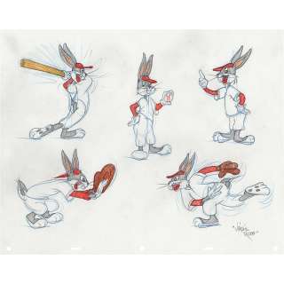 Bugs Bunny original color model drawing by Virgil Ross | misc / divers