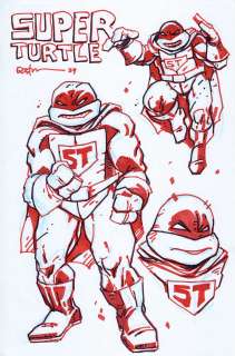 Kevin Eastman | Neca Super Turtle – Original Art Layouts/Roughs For Mirage Studios Inspired Collectibles Line | Kevin Eastman