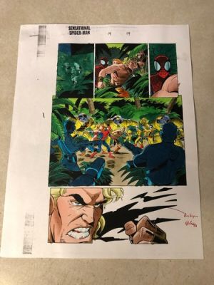 SENSATIONAL SPIDER-MAN #14 ART original comic COLOR GUIDE KAZAR FIGHTERS SHANNA | eBay US (Buy It Now)