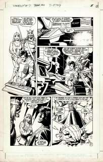 Brian Bolland Terry Austin - Camelot 3000 #7 P 5 (Large Art - King Arthur, Queen Guinevere, Sir Lancelot Throughout Entire Page! Terry Austin Inks!) 1983