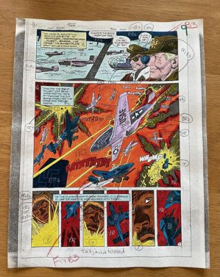 SGT ROCK #406 art comic book color guide TUSKEGEE AIRMEN DOGFIGHT HALF SPLASH | eBay US (Buy It Now)