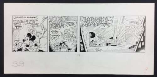 Scarpa, Romano - original strip "Topolino e l’enigma di Brigaboom", for Topolino no. 1788 (1990) | Catawiki