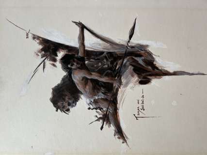 Roy Krenkel (American, 1918-1983) | Tarzan and Jad-bal-Ja (c. 1965) | Shasta/Phoenix