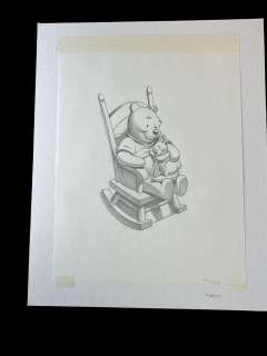 Original Disney Winnie the Pooh Kangaroo animation pencil drawing production sketch | misc / divers